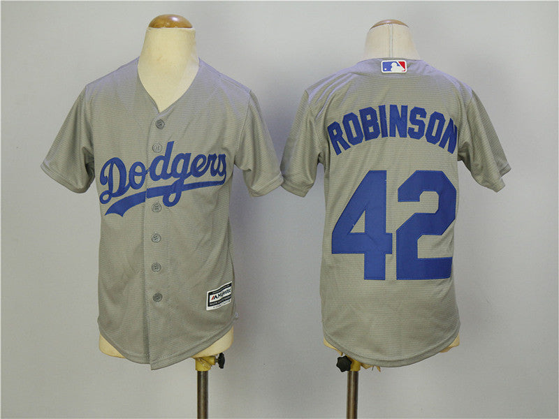 Jackie Robinson Los Angeles Dodgers gray jersey