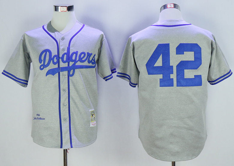 Jackie Robinson Los Angeles Dodgers grey Throwback jersey