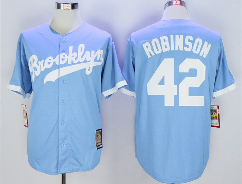 Jackie Robinson Los Angeles Dodgers blue Throwback jersey