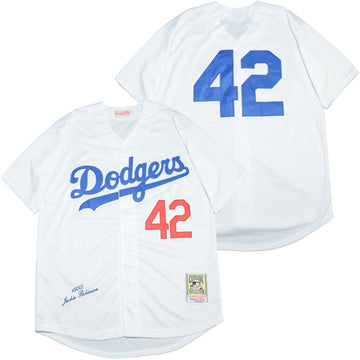 Jackie Robinson Los Angeles Dodgers white Cooperstown jersey