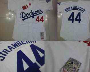 Stawberry Los Angeles Dodgers white jersey
