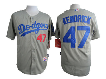Kendrick Los Angeles Dodgers grey jersey