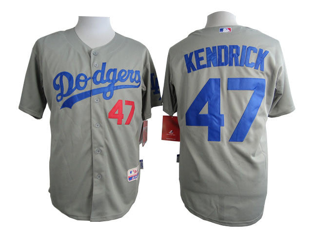 Kendrick Los Angeles Dodgers grey jersey
