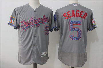 Corey Seager Los Angeles Dodgers gray jersey