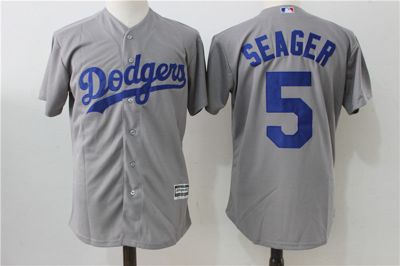 Corey Seager Los Angeles Dodgers gray jersey