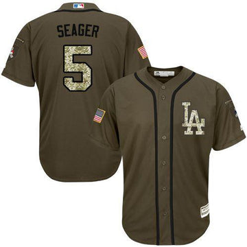 Corey Seager Los Angeles Dodgers green Salute To Service jersey