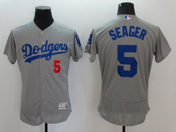 Corey Seager Los Angeles Dodgers grey jersey