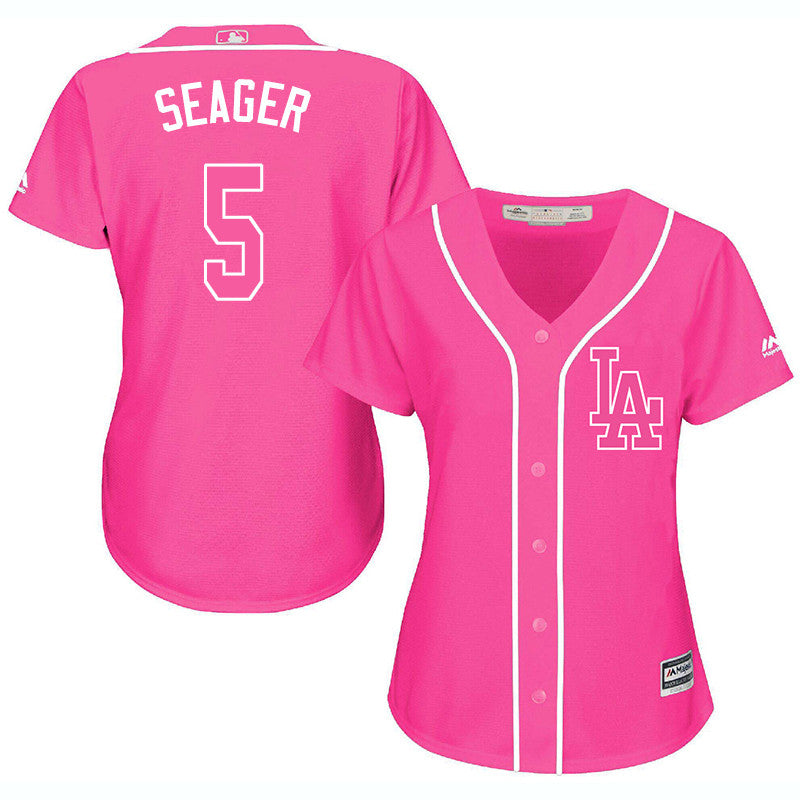 Corey Seager Los Angeles Dodgers pink jersey