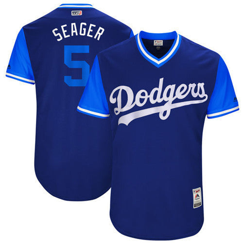 Corey Seager Majestic Los Angeles Dodgers royal jersey