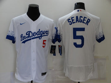 Corey Seager Los Angeles Dodgers white City Connect jersey