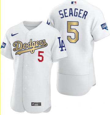 Corey Seager Los Angeles Dodgers white jersey