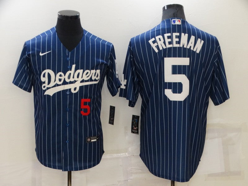 Freddie Freeman Los Angeles Dodgers blue Throwback jersey