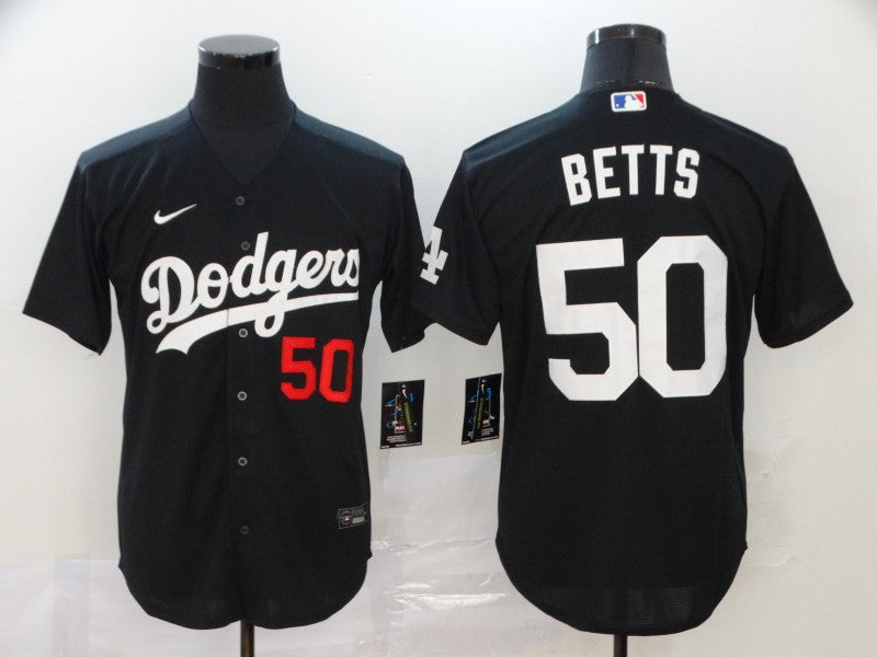 Mookie Betts Los Angeles Dodgers black jersey