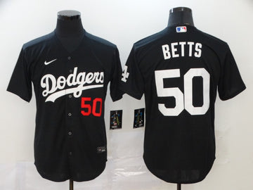 Mookie Betts Los Angeles Dodgers black jersey