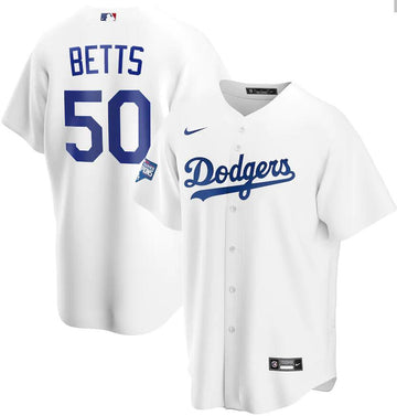 Mookie Betts Los Angeles Dodgers white jersey