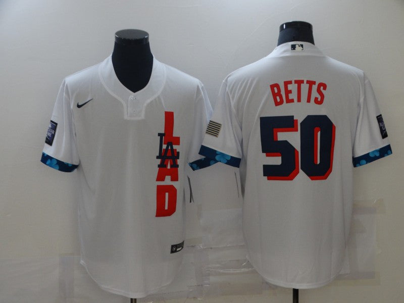 Mookie Betts Los Angeles Dodgers white All-Star jersey