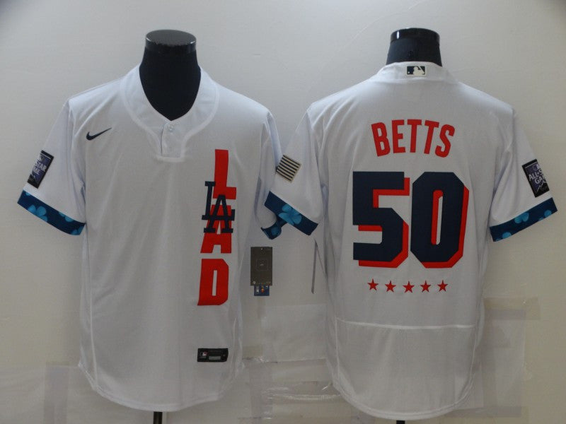 Mookie Betts Los Angeles Dodgers white All-Star jersey