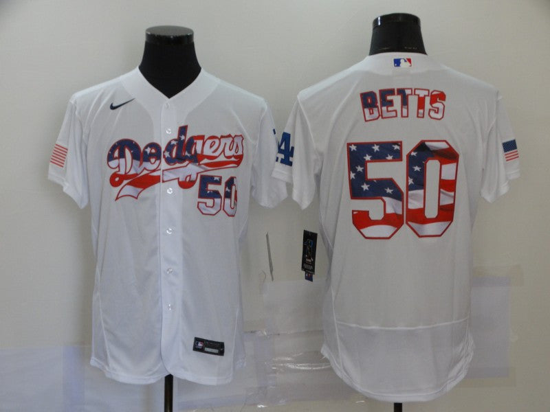 Mookie Betts Los Angeles Dodgers white Fashion jersey