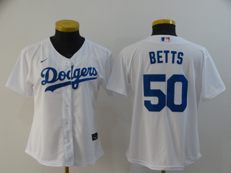 Mookie Betts Los Angeles Dodgers white jersey