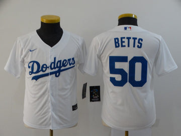 Mookie Betts Los Angeles Dodgers white jersey