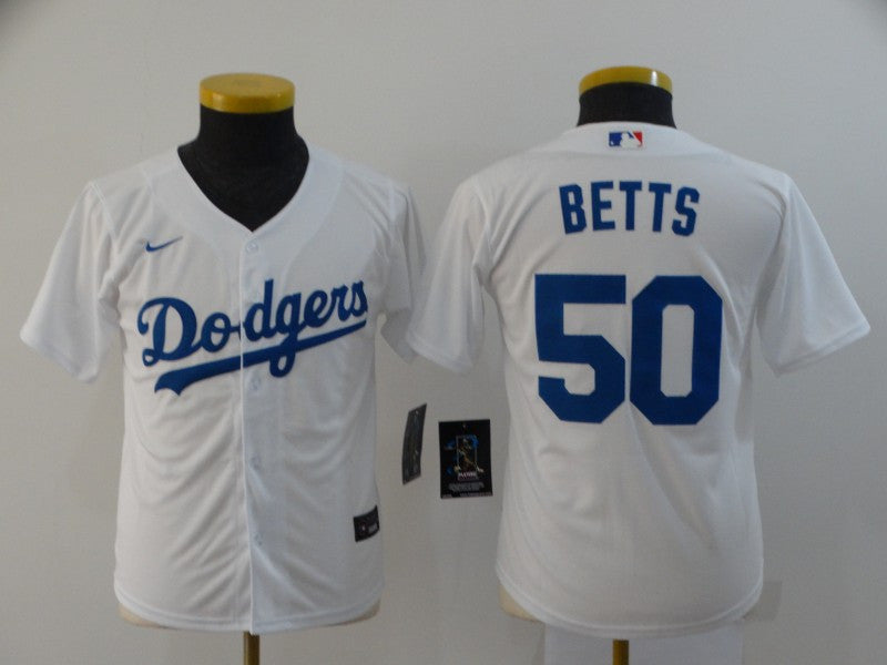 Mookie Betts Los Angeles Dodgers white jersey
