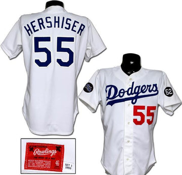 Orel Hershiser Los Angeles Dodgers white Game jersey