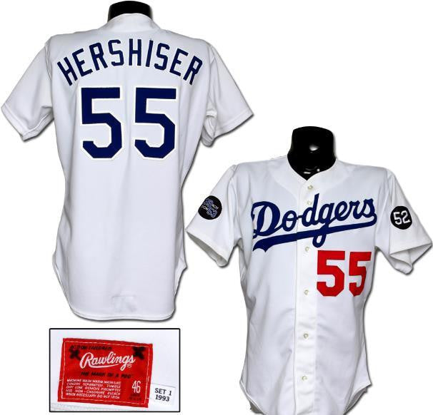 Orel Hershiser Los Angeles Dodgers white Game jersey