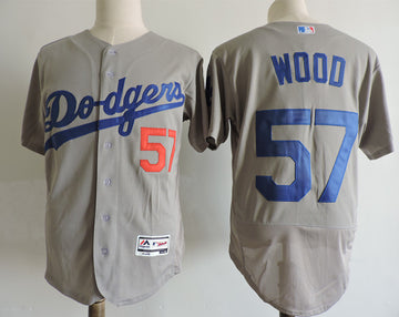 Alex Wood Los Angeles Dodgers gray jersey