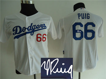 Puig Los Angeles Dodgers cream jersey