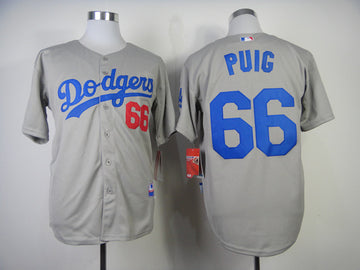 Puig Los Angeles Dodgers grey jersey
