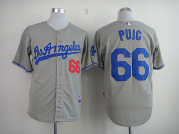 Puig Los Angeles Dodgers grey jersey