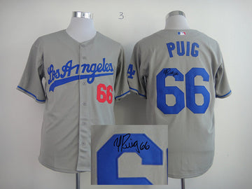 Puig Los Angeles Dodgers grey jersey