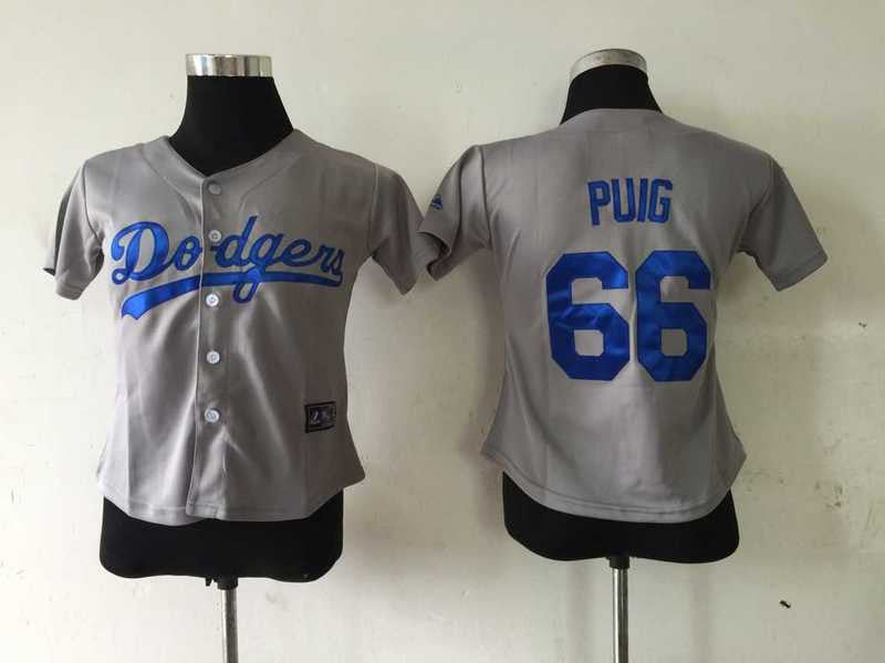 Puig Los Angeles Dodgers grey jersey