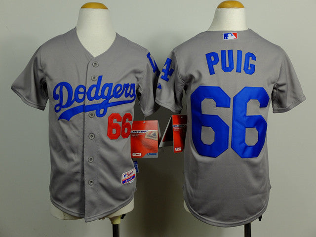 Puig Los Angeles Dodgers grey jersey