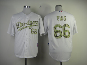 Puig White Los Angeles Dodgers camo Camo jersey