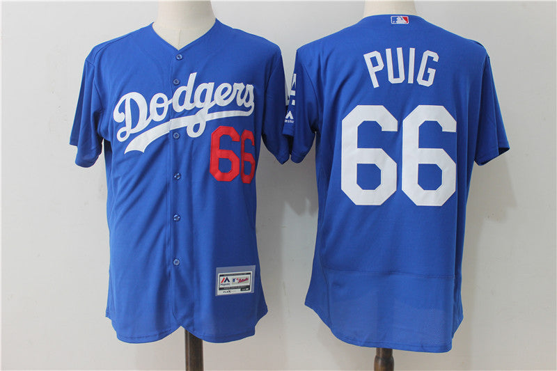 Yasiel Puig Los Angeles Dodgers blue jersey