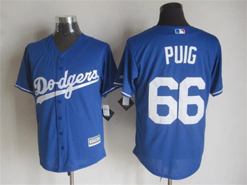 Yasiel Puig Los Angeles Dodgers blue jersey