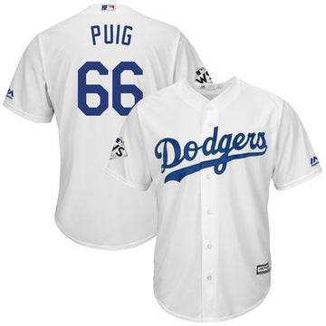 Yasiel Puig Los Angeles Dodgers white jersey