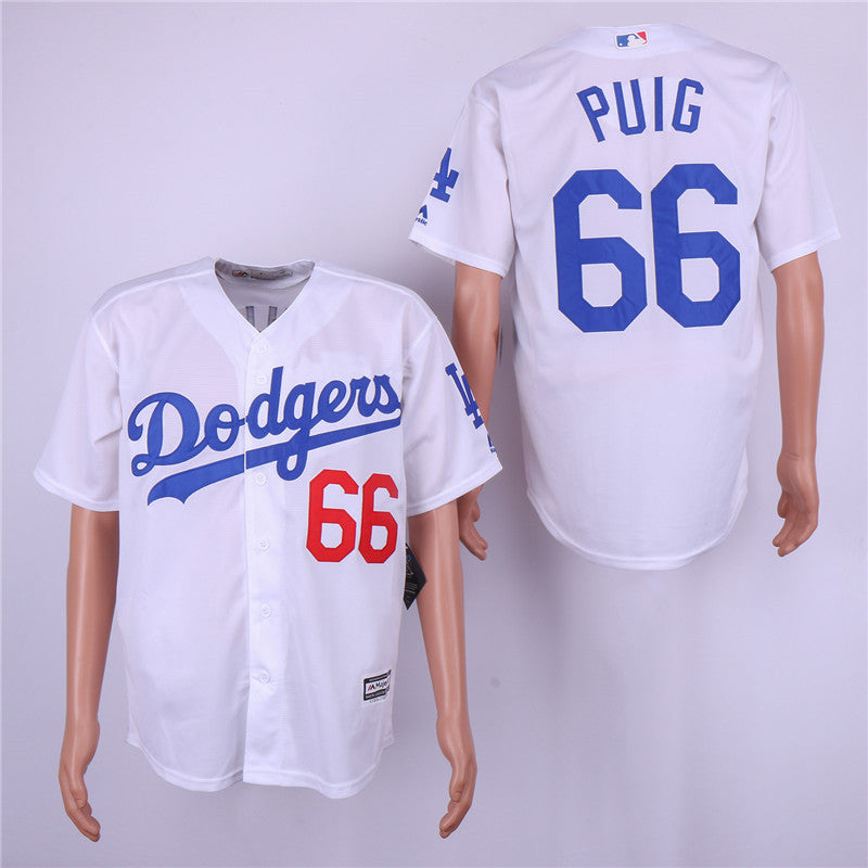Yasiel Puig Los Angeles Dodgers white jersey