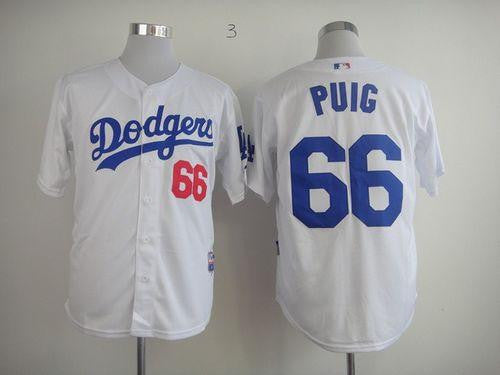 Yasiel Puig Los Angeles Dodgers white jersey