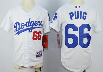 Yasiel Puig Los Angeles Dodgers white jersey