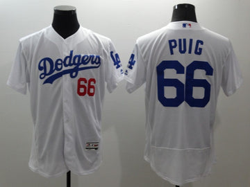 Yasiel Puig Los Angeles Dodgers white jersey