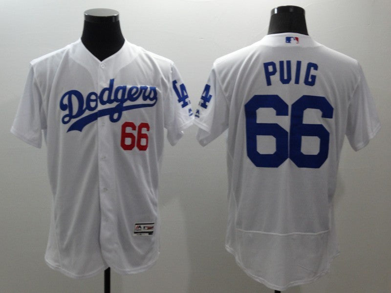 Yasiel Puig Los Angeles Dodgers white jersey