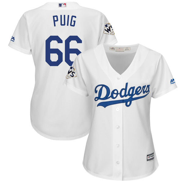 Yasiel Puig Los Angeles Dodgers white jersey