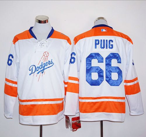 Yasiel Puig Los Angeles Dodgers white jersey