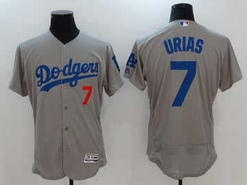 Julio Urias Los Angeles Dodgers gray jersey