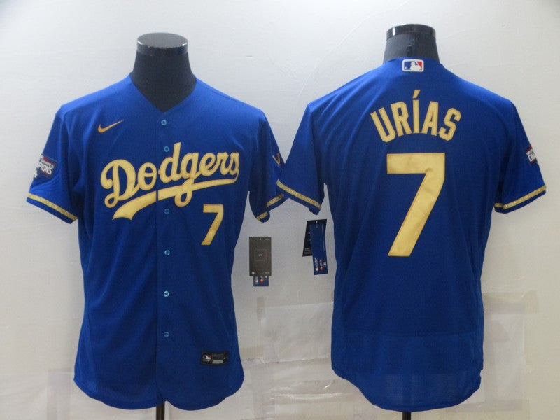 Julio Urias Los Angeles Dodgers royal jersey