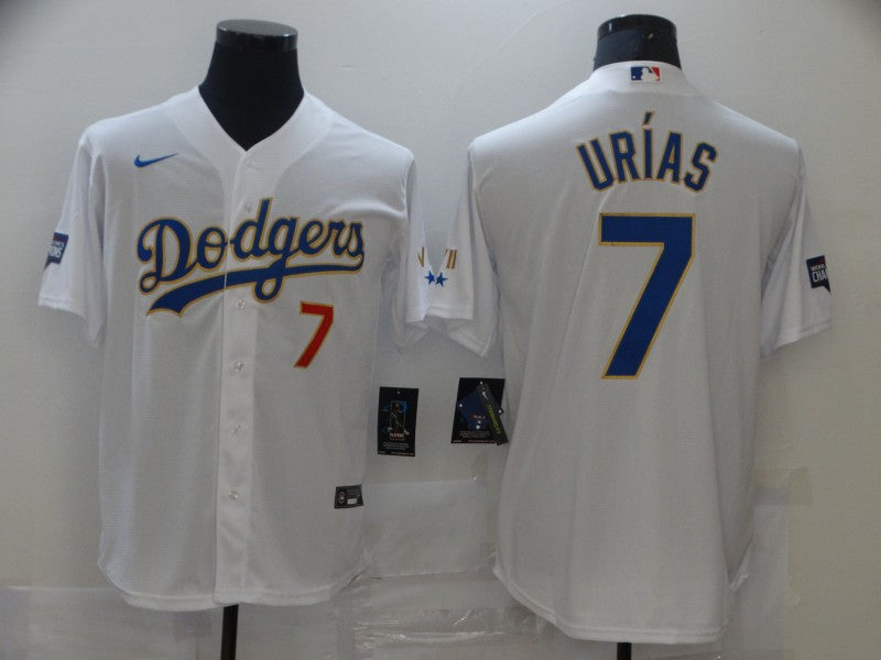 Julio Urias Los Angeles Dodgers white jersey