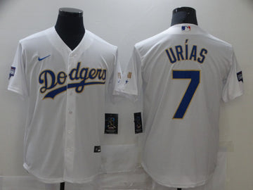 Julio Urias Los Angeles Dodgers white jersey