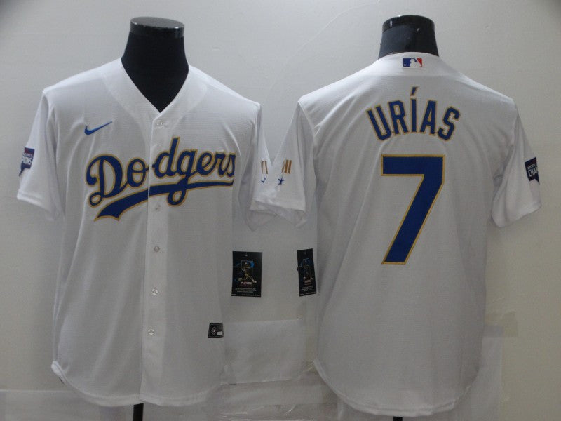 Julio Urias Los Angeles Dodgers white jersey